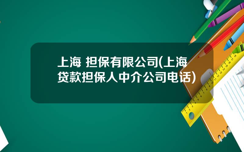 上海 担保有限公司(上海贷款担保人中介公司电话)